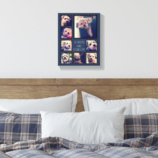 Creëer een Aangepaste fotocollage met 8 foto's Canvas Afdruk (Insitu (Slaapkamer))