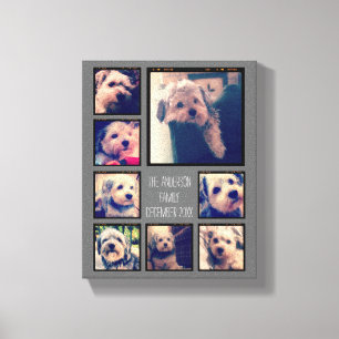 Creëer een Aangepaste fotocollage met 8 foto's Canvas Afdruk