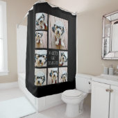 Creëer een Aangepaste fotocollage met 8 foto's Douchegordijn (In situ)