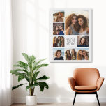 Creëer een Aangepaste fotocollage met 8 foto's Imitatie Canvas Print<br><div class="desc">Gebruik je favoriete foto of afbeeldingen om een leuk hoopje te maken om met vrienden te delen. Een minimalistisch ontwerp met slechts momentopnamen en een tekstblok.</div>