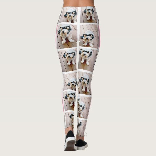 Creëer een Aangepaste fotocollage met 8 foto's Leggings (Achterkant)