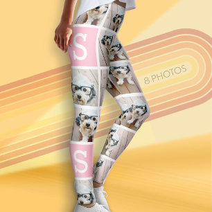 Creëer een Aangepaste fotocollage met 8 foto's Leggings