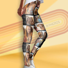 Creëer een Aangepaste fotocollage met 8 foto's Leggings