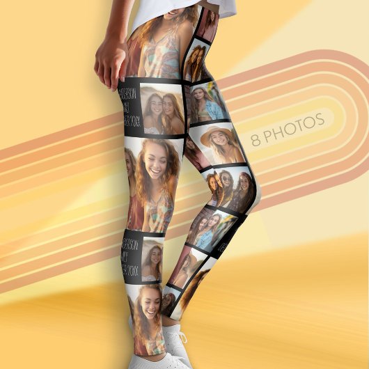 Creëer een Aangepaste fotocollage met 8 foto's Leggings