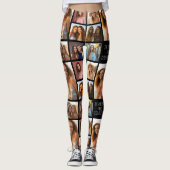 Creëer een Aangepaste fotocollage met 8 foto's Leggings (Voorkant)