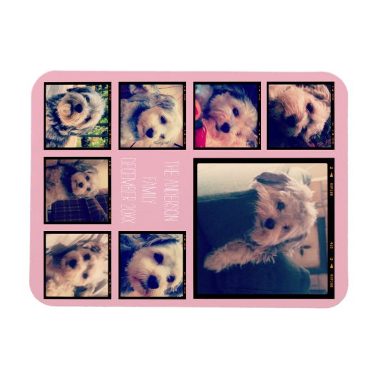 Creëer een Aangepaste fotocollage met 8 foto's Magneet (Horizontaal)