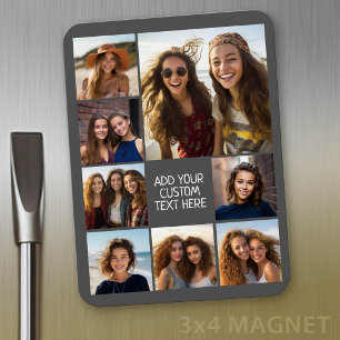 Creëer een Aangepaste fotocollage met 8 foto's Magneet