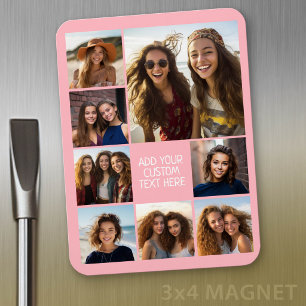 Creëer een Aangepaste fotocollage met 8 foto's Magneet