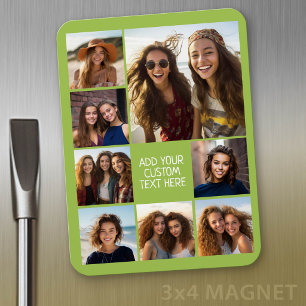 Creëer een Aangepaste fotocollage met 8 foto's Magneet