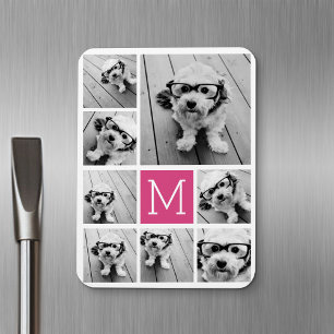 Creëer een Aangepaste fotocollage met 8 foto's Magneet