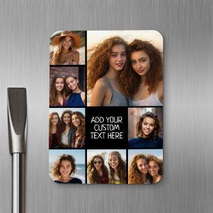 Creëer een Aangepaste fotocollage met 8 foto's Magneet