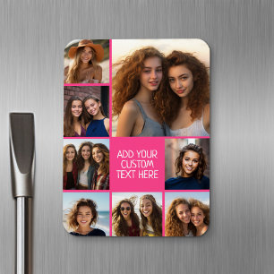 Creëer een Aangepaste fotocollage met 8 foto's Magneet