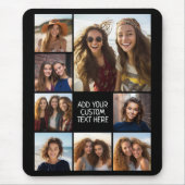 Creëer een Aangepaste fotocollage met 8 foto's Muismat (Voorkant)