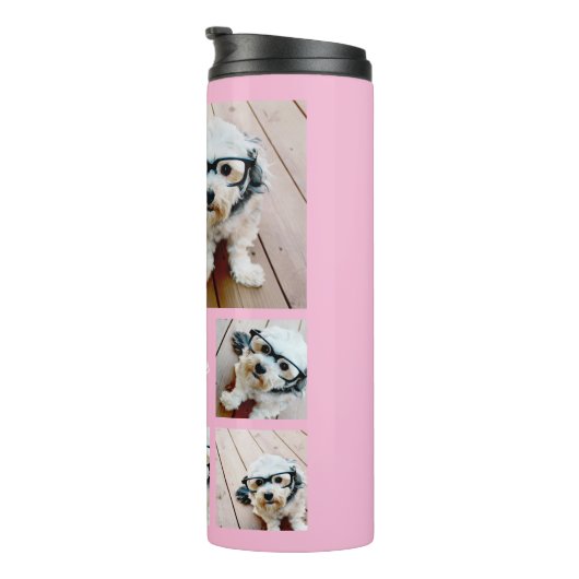 Creëer een Aangepaste fotocollage met 8 Foto's naa Thermosbeker (Geroteerd rechts)