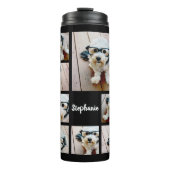 Creëer een Aangepaste fotocollage met 8 Foto's naa Thermosbeker (Voorkant)