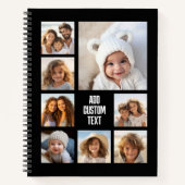 Creëer een Aangepaste fotocollage met 8 foto's Notitieboek (Voorkant)