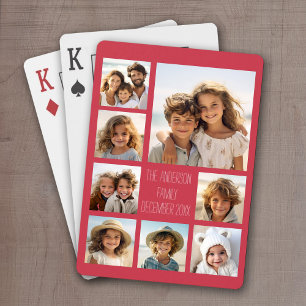 Creëer een Aangepaste fotocollage met 8 foto's Pokerkaarten