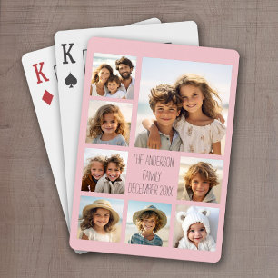 Creëer een Aangepaste fotocollage met 8 foto's Pokerkaarten
