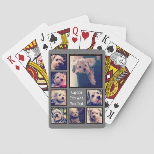 Creëer een Aangepaste fotocollage met 8 foto's Pokerkaarten (Achterkant)
