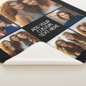 Creëer een Aangepaste fotocollage met 8 foto's Sherpa Deken (3/4)