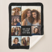 Creëer een Aangepaste fotocollage met 8 foto's Sherpa Deken (Voorkant)