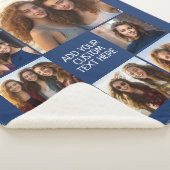 Creëer een Aangepaste fotocollage met 8 foto's Sherpa Deken (3/4)