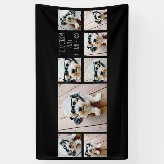 Creëer een Aangepaste fotocollage met 8 foto's Spandoek (Verticaal)