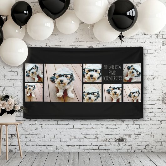 Creëer een Aangepaste fotocollage met 8 foto's Spandoek