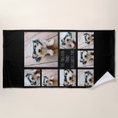 Creëer een Aangepaste fotocollage met 8 foto's Strandlaken (Voorkant)