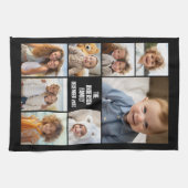 Creëer een Aangepaste fotocollage met 8 foto's Theedoek (Horizontaal)