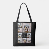 Creëer een Aangepaste fotocollage met 8 foto's Tote Bag (Achterkant)