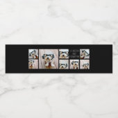 Creëer een Aangepaste fotocollage met 8 foto's Waterfles Etiket (Enkel label)