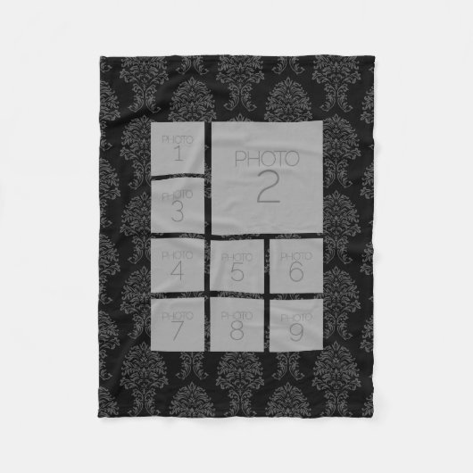 Creëer een Aangepaste fotocollage met 9 foto's Fleece Deken (Voorkant)