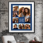 Creëer een Aangepaste fotocollage met acht foto's  Poster<br><div class="desc">Gebruik je favoriete foto of afbeeldingen om een leuk hoopje te maken om met vrienden te delen. Een minimalistisch ontwerp met slechts momentopnamen en een tekstblok.</div>