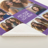 Creëer een Aangepaste fotocollage met acht Paarse  Sherpa Deken (3/4)