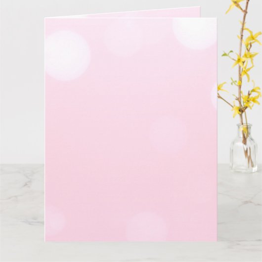 Creëer een aangepaste licht roze bokeh kaart (Gele Bloem)