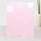 Creëer een aangepaste licht roze bokeh kaart (Achterkant)