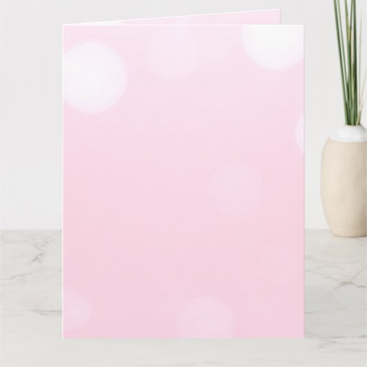Creëer een aangepaste licht roze bokeh kaart (Voorkant)