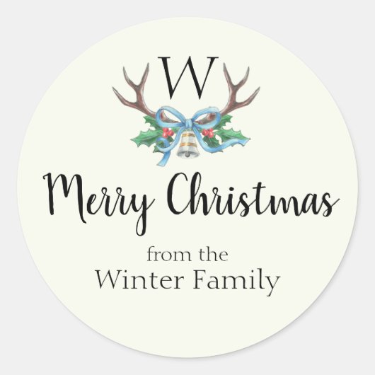 Creëer een aangepaste monogram naam cadeau Label (Voorkant)