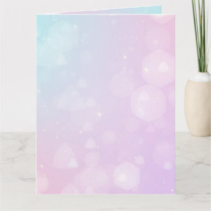 Creëer een aangepaste pastel blauw & roze bokeh kaart