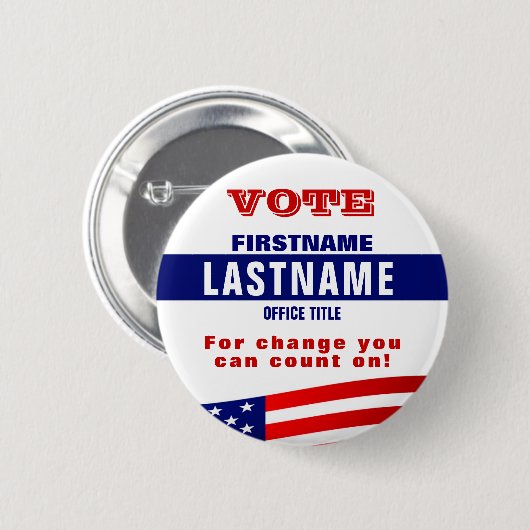 Creëer een Aangepaste politieke Button (Voorkant /achterkant)