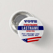 Creëer een Aangepaste politieke Button (Voorkant /achterkant)