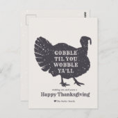 Creëer Een aangepaste slogan Turkije Thanksgiving Briefkaart (Voorkant / Achterkant)