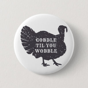 Creëer Een aangepaste tekst voor Turkije Thanksgi Ronde Button 5,7 Cm