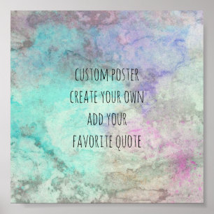 creëer een aangepaste waterverf-stijl wandkunst poster