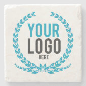 Creëer Een aangepaste zakelijke Logo Stenen Onderzetter (Voorkant)