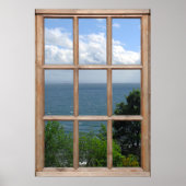 Creëer een Bomen en Uitzicht van het Zee van een E Poster (Voorkant)