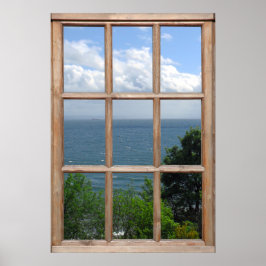 Creëer een Bomen en Uitzicht van het Zee van een E Poster