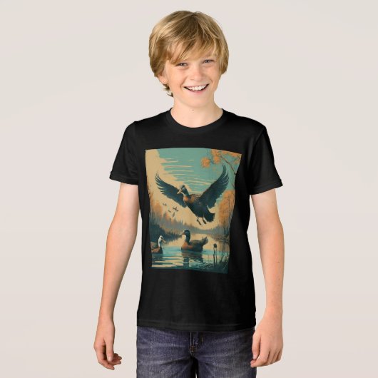 Creëer Een cartoon afbeelding van een groep apen z Tri-Blend Shirt (Voorkant volledig)