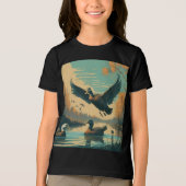 Creëer Een cartoon afbeelding van een groep apen z Tri-Blend Shirt (Voorkant)